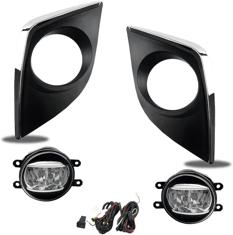BOXLIGHT LED Fog Lights for 2014 2015 2016 Corolla/Altis CE ECO L LE with LED Bulb & Switch and Wiring Kit (Clear Lens) - Image 5